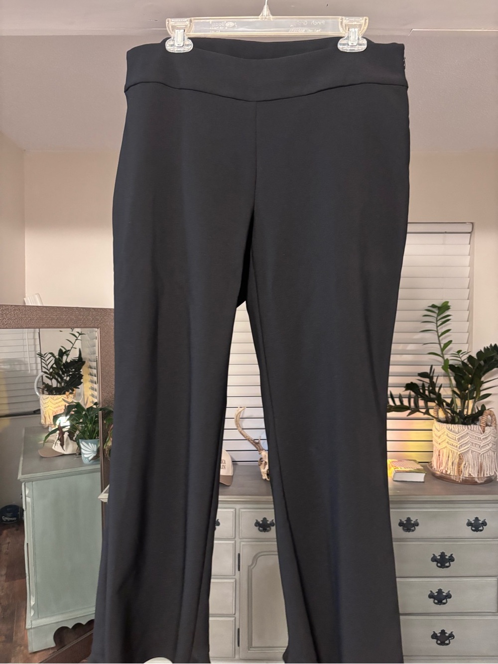 INC International Concepts Black Wide-Leg Pull-On Pants